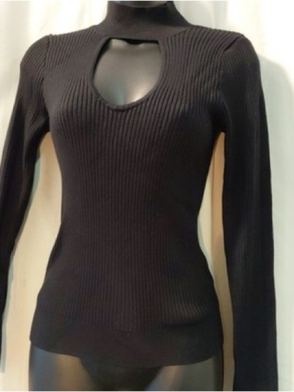 Abercrombie & Fitch Black Ribbed Turtleneck Sweater